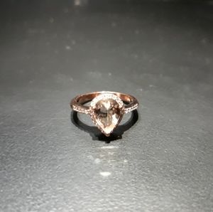Natural Morganite Solitaire Ring B10